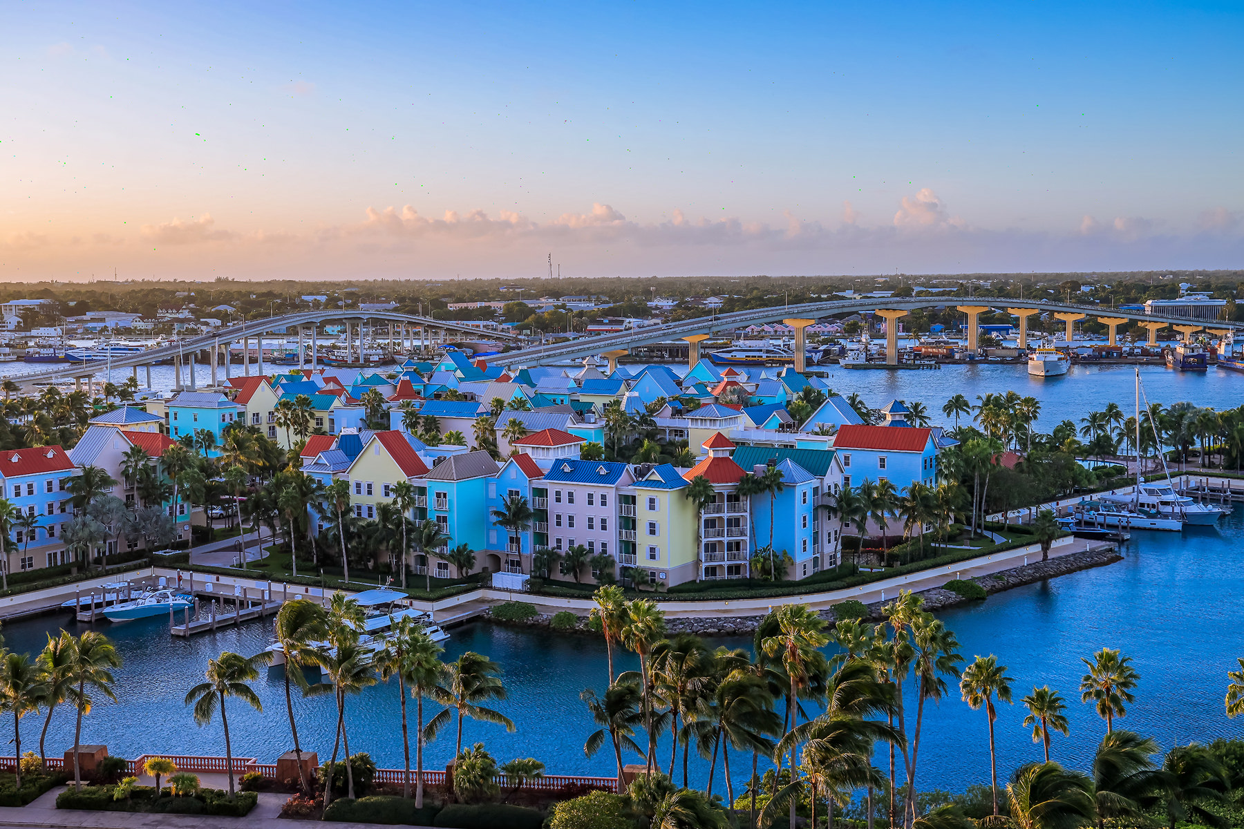 Bahamas skyline aerial view