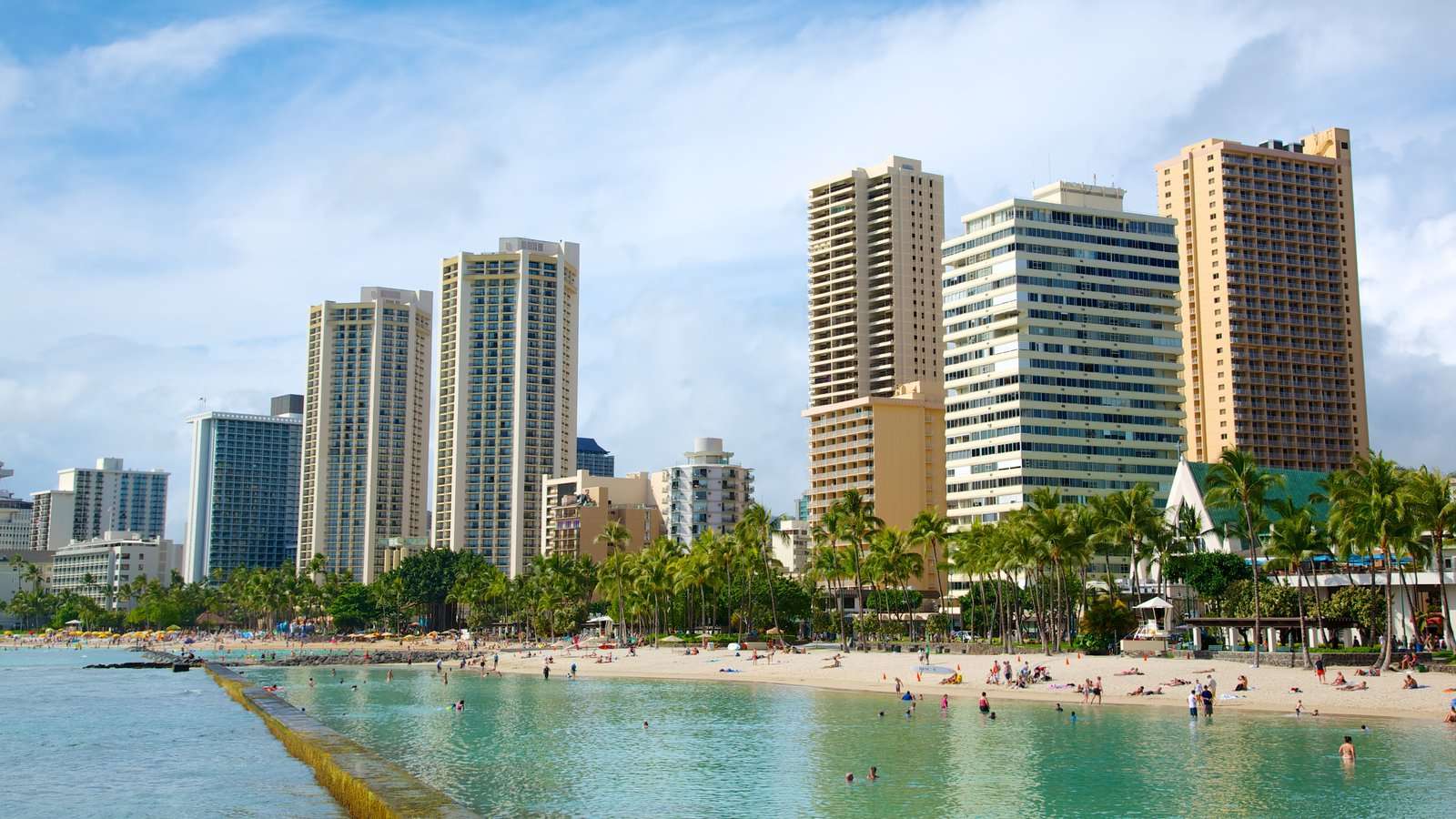 Hawaii skyline aerial view