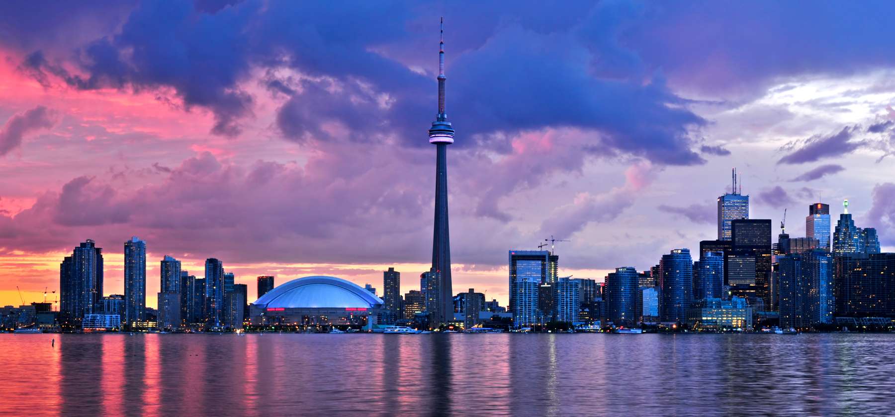 Toronto skyline aerial view