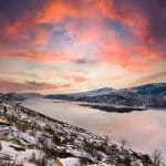 Snowy Mountains During Sunset in Fort Collins, Colorado | Stratos Jet Charters, Inc.