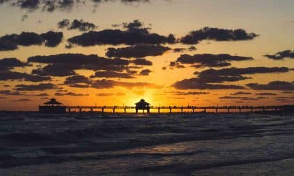 Pier at Fort Myers, Florida during Sunset | Stratos Jet Charters, Inc.