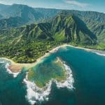 Green Mountains off Coast in Kauai, Hawaii | Stratos Jet Charters, Inc.