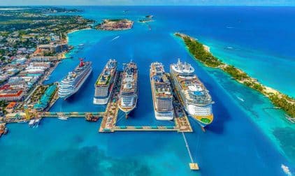 Aerial View of Nassau, Bahamas Port | Stratos Jet Charters, Inc.