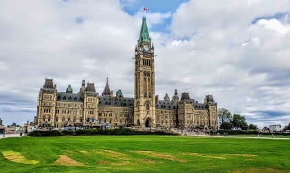 Parliament building in Ottawa, Canada.