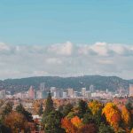 Portland in Background with Trees During Autumn | Stratos Jet Charters, Inc.