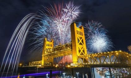 Sacramento Fireworks at Night | Stratos Jet Charters, Inc.