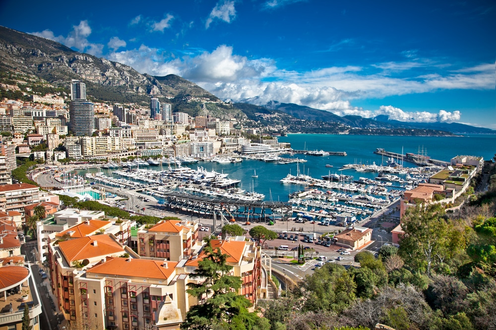 The harbour in Monte Carlo, Monaco.