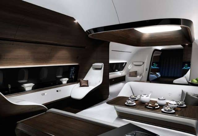 Luxury Jet Charter Flights Mercedes interior