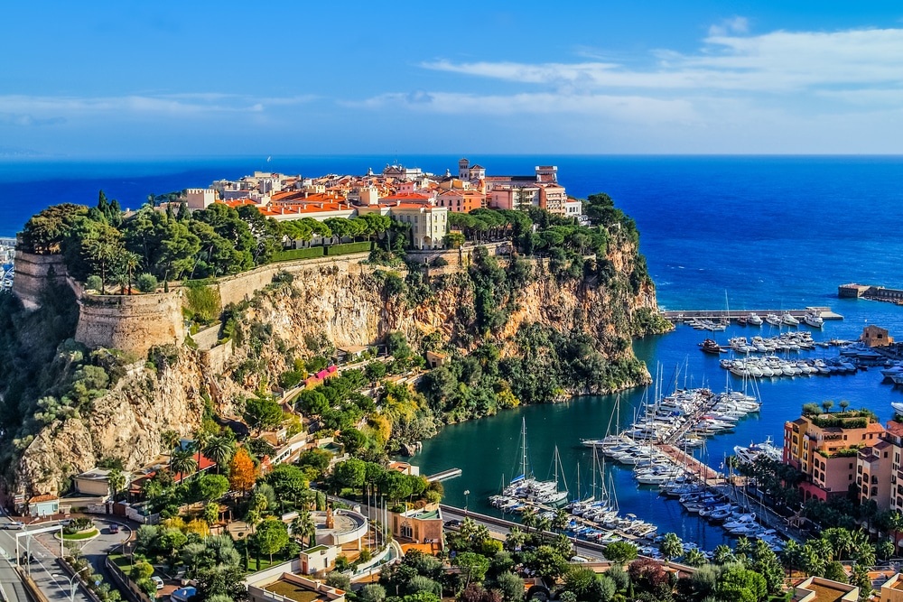 The rock city of Monaco and southern France.