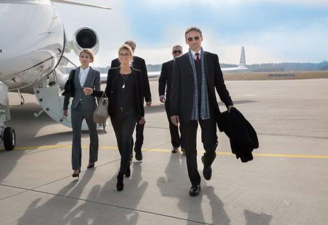 picture of executives for corporate jet travel