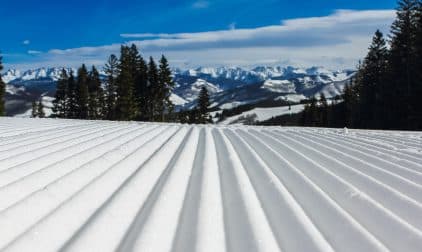 Raked Skiing Slopes in Mountains in Beaver Creek, CO | Stratos Jet Charters, Inc.