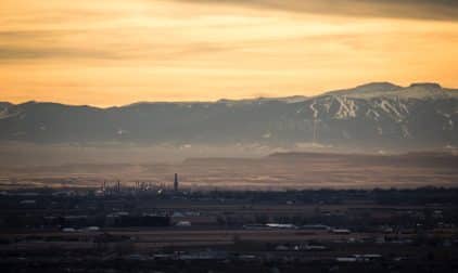 Billings with Mountains in Background During Sunset | Stratos Jet Charters, Inc.