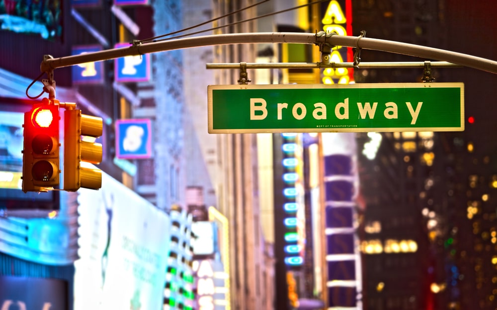 The Broadway Sign in New York City.