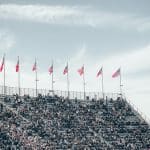 College Station Stadium with American Flags | Stratos Jet Charters, Inc.