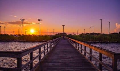Boardwalk at Sunset in Islip, New York | Stratos Jet Charters, Inc.