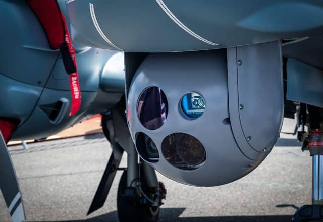 Camera sensor pod under an aircraft