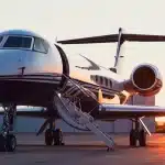 A private jet on the tarmac