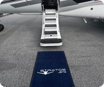 Stratos Jets private jet on tarmac