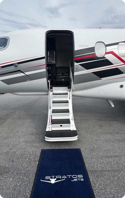 Stratos Jets private jet on tarmac