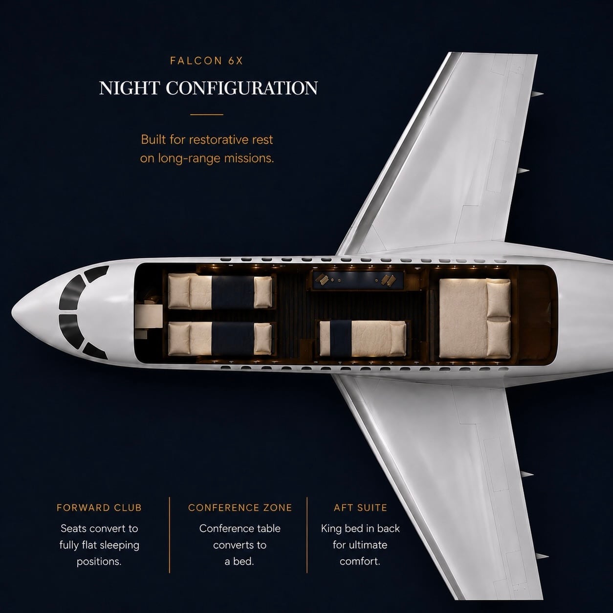 Falcon 6X interior schema